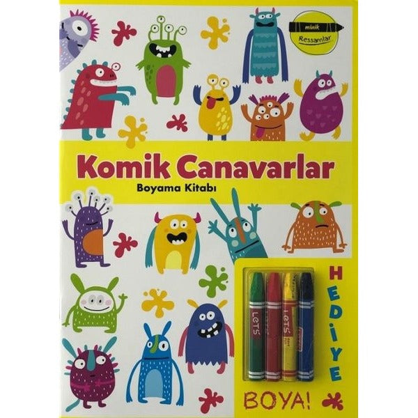 Minik Ressamlar - Komik Canavarlar Boyama Kitabı | Doğan ve Egmont Yayıncılık