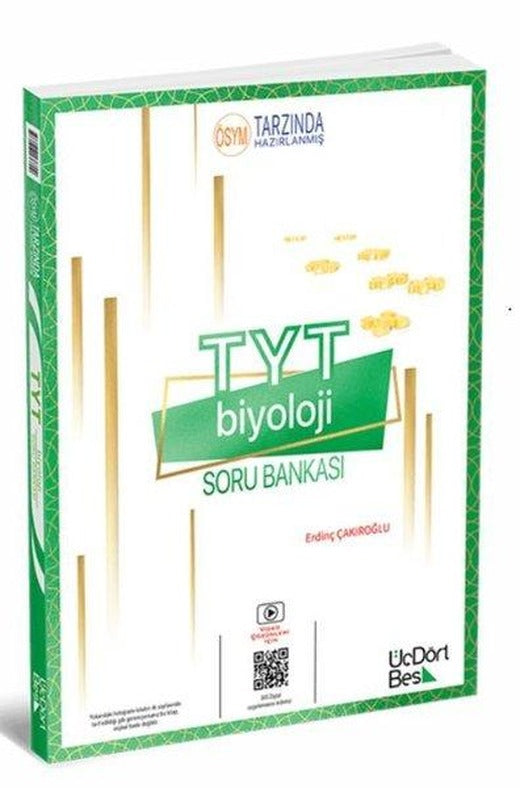TYT Biyoloji Soru Bankası | Üç Dört Beş Yayınları (İnce Kapak)