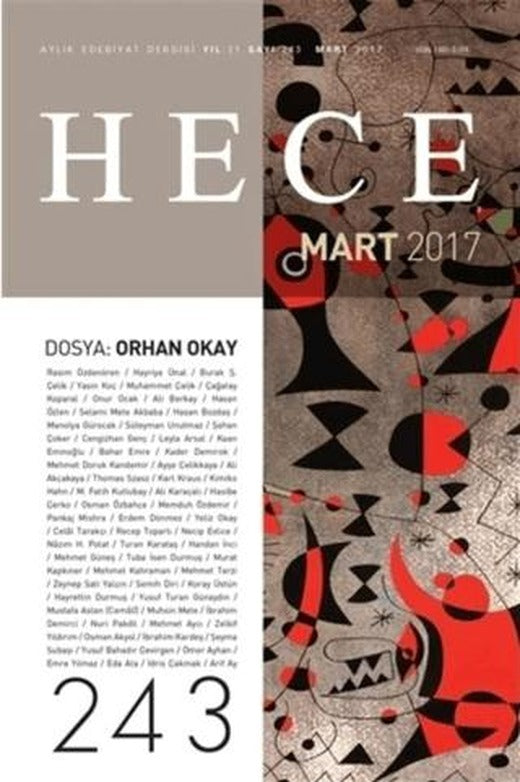 Hece Aylık Edebiyat Dergisi Sayı: 243 - Mart 2017 | Hece Dergisi (Ciltsiz)