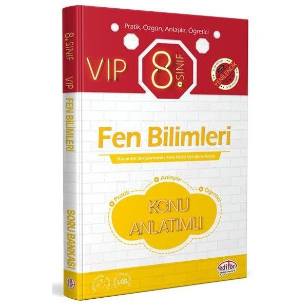 8.Sınıf VIP Fen Bilimleri Konu Anlatımlı | Editör (İnce Kapak)