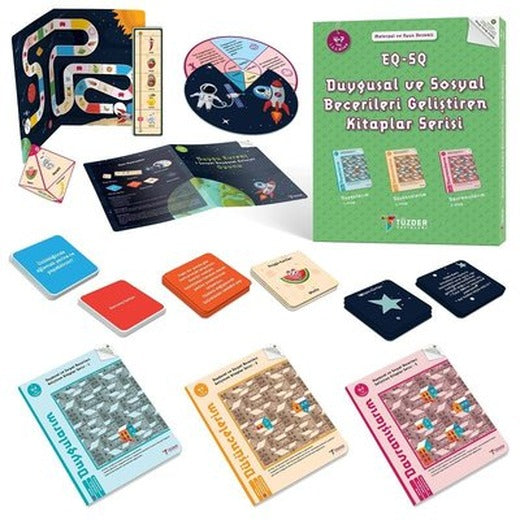 EQ-SQ Duygusal ve Sosyal Becerileri Geliştiren Kitaplar Seti 4-7 Yaş | Tüzder Yayınları (İnce Kapak)