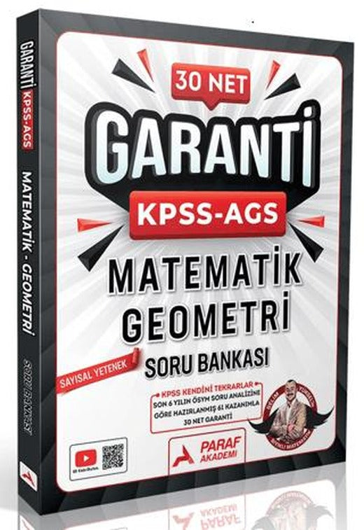Paraf Akademi KPSS-AGS 30 Net Matematik Geometri Soru Bankası | Paraf Akademi (Ciltsiz)