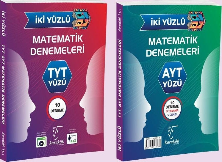 İki Yüzlü TYT - AYT Matematik Denemeleri | Karekök Eğitim Yayın (İnce Kapak)