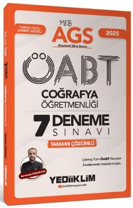 2025 MEB AGS ÖABT Coğrafya Öğretmenliği Tamamı Çözümlü 7 Deneme Sınavı | Yediiklim Yayınları (Ciltsiz)