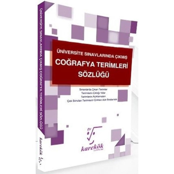 Coğrafya Terimleri Sözlüğü | Karekök Eğitim Yayın (İnce Kapak)