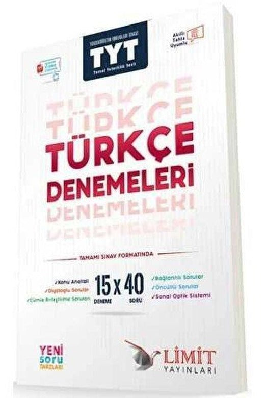 TYT Türkçe 15x40 Denemeleri | Limit Yayınları (İnce Kapak)