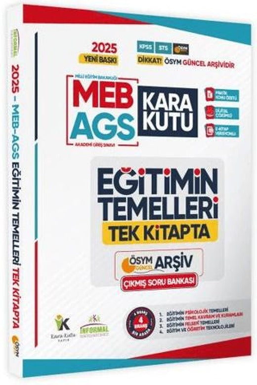 2025 MEB-AGS Eğitimin Temelleri Kara Kutusu Tek Kitap ÖSYM Çıkmış Soru Bankası Dijital Çözümlü | Karakutu Yayın (Ciltsiz)