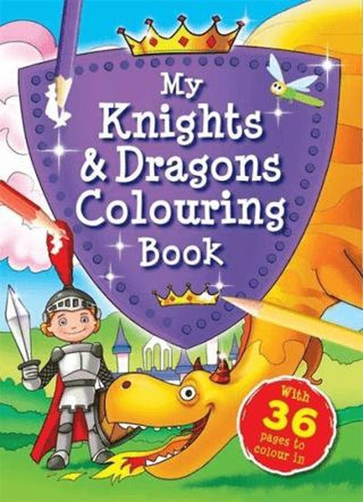 My Knights and Dragons Colouring Book | Igloo Books (Ciltsiz)