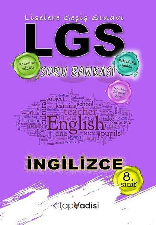 8. Sınıf İngilizce LGS Soru Bankası | Kitap Vadisi Yayınları (İnce Kapak)