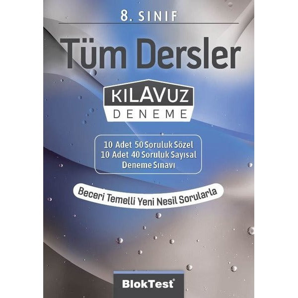 8.Sınıf Tüm Dersler Kılavuz Deneme | Bloktest Yayınları (İnce Kapak)
