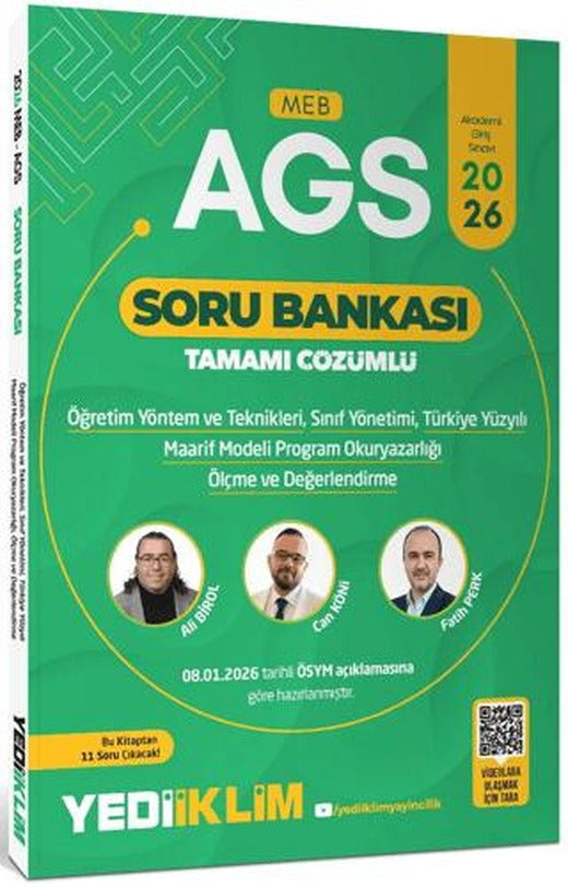 2026 MEB AGS ÖYT Sınıf Yönetimi TYMM Program Okuryazarlığı Ölçme ve Değerlendirme Tamamı Çözümlü Soru Bankası | Yediiklim Yayınları (Ciltsiz)