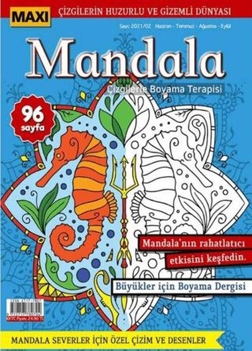 Maxi Mandala Çizgilerle Boyama Terapisi 4 | Maxi Yayıncılık (Ciltsiz)