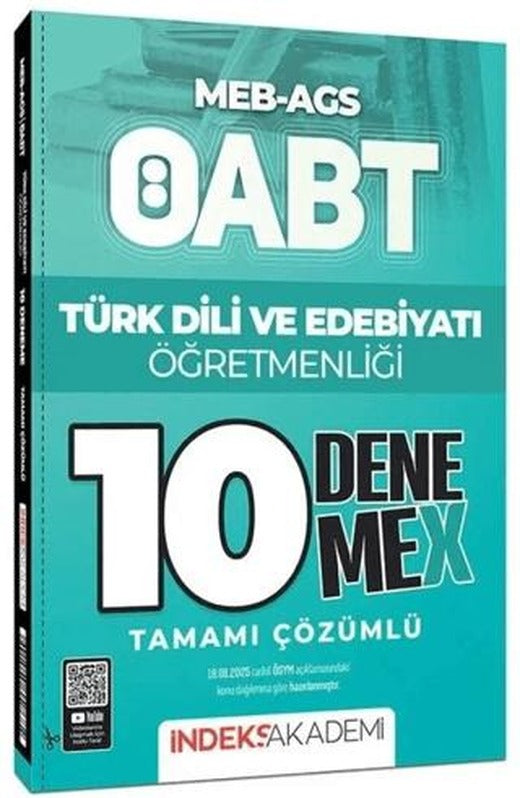 ÖABT MEB-AGS Türk Dili ve Edebiyatı Öğretmenliği 10 DenemeX Çözümlü | İndeks Akademi Yayıncılık (Ciltsiz)
