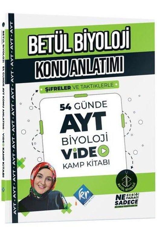 Betül Biyoloji Konu Anlatımı 54 Günde AYT Biyoloji Video Kamp Kitabı | KR Akademi (İnce Kapak)