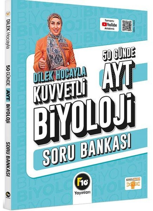 Dilek Hocayla 50 Günde AYT Biyoloji Soru Bankası | F10 Yayınları (İnce Kapak)