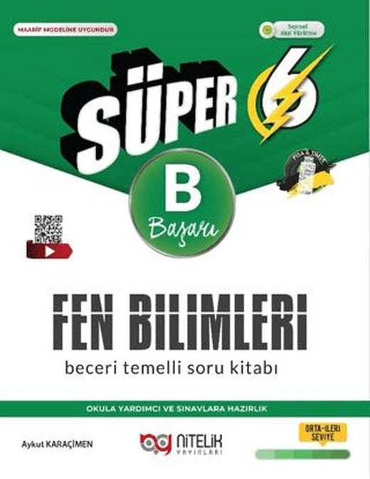6. Sınıf Süper Fen Bilimleri Beceri Temelli Soru Kitabı (B)