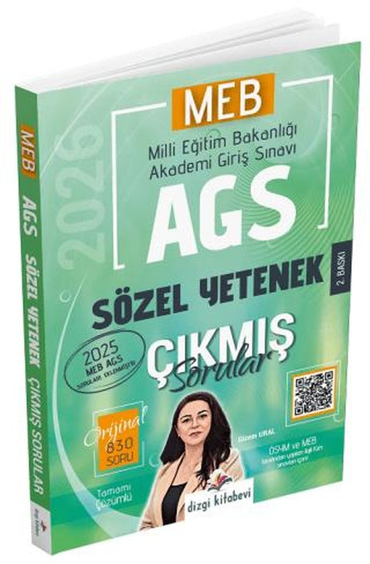 2026 MEB-AGS Sözel Yetenek Çıkmış Sorular Çözümlü | Dizgi Kitap (Ciltsiz)