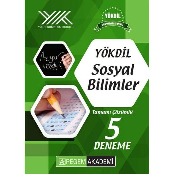 YÖKDİL Sosyal Bilimler Tamamı Çözümlü 5 Deneme | Pegem Akademi Yayıncılık (İnce Kapak)