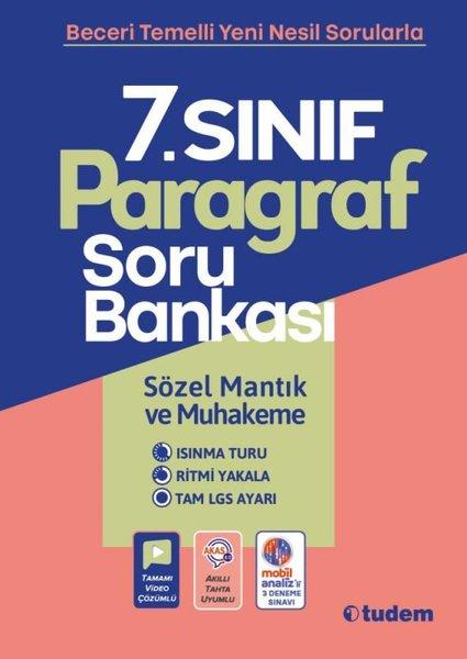 7. Sınıf Paragraf Soru Bankası | Tudem Yayınları - Ders Kitapları (İnce Kapak) - Resim 1