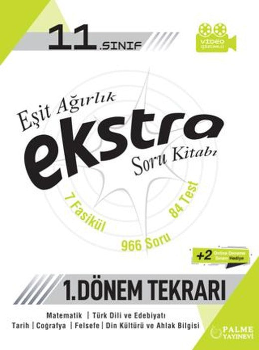 Palme 11. Sınıf Eşit Ağırlık Ekstra Soru Kitabı (1.Dönem Tekrarı)