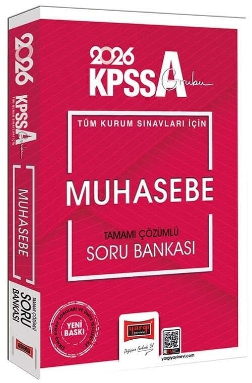 2026 KPSS-A Grubu Tüm Kurum Sınavları İçin Muhasebe Tamamı Çözümlü Soru Bankası | Yargı Yayınevi (Ciltsiz)