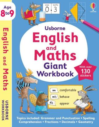 Usborne English and Maths Giant Workbook 8-9 | Usborne (Ciltsiz) - Resim 1