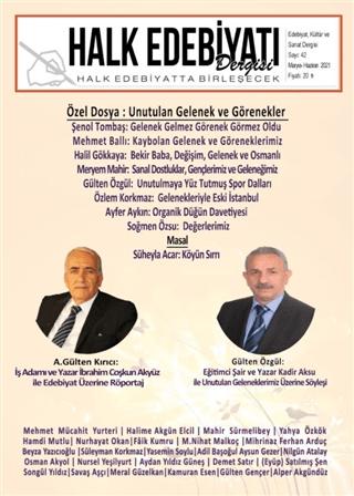 Halk Edebiyatı Dergisi Sayı: 42 Mayıs-Haziran 2021 | Halk Edebiyatı Dergisi Yayınları (Ciltsiz) - Resim 1