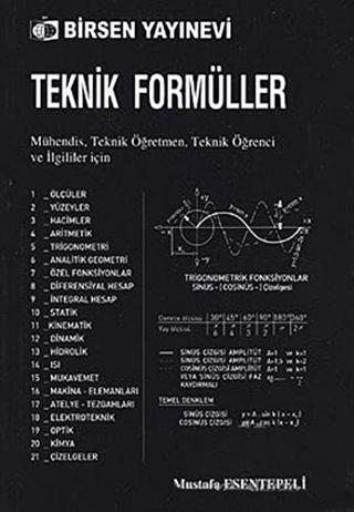 Teknik Formüller | Birsen Yayınevi (Ciltsiz) - Resim 1