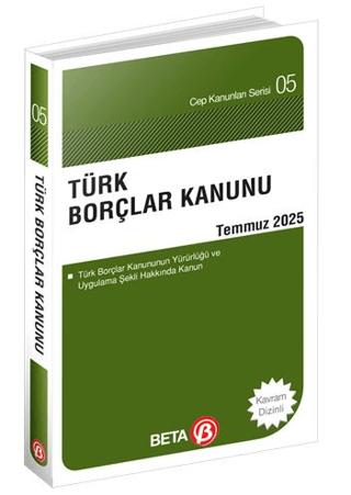 Türk Borçlar Kanunu Temmuz 2025 | Beta Yayınevi (Ciltsiz) - Resim 1