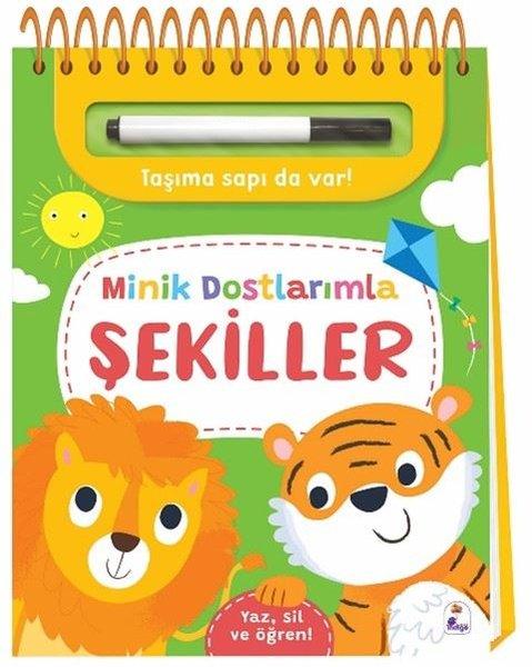 Minik Dostlarımla Şekiller - Yaz Sil ve Öğren | İndigo Çocuk (Ciltli) - Resim 1