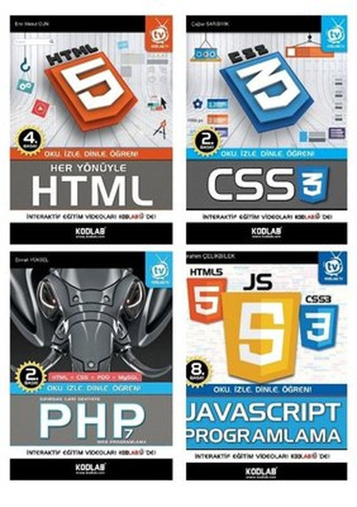 Web Programlama Seti 2 - 4 Kitap Takım | Kodlab (İnce Kapak)