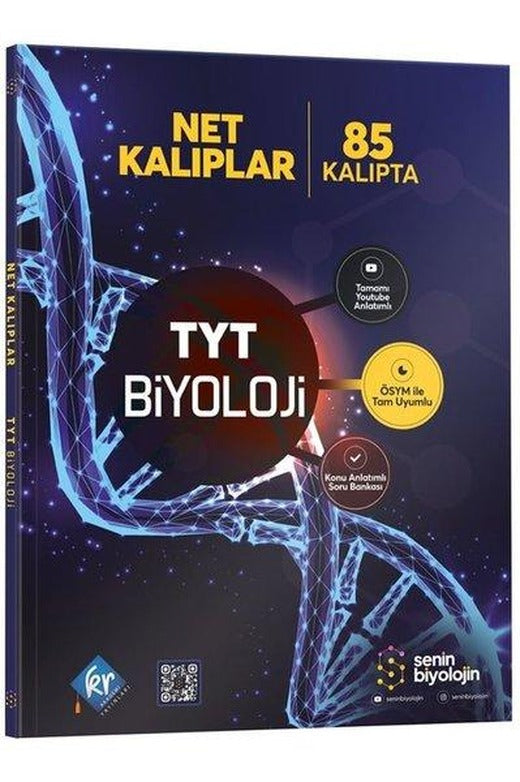 Senin Biyolojin Net Kalıplar TYT Biyoloji Konu Anlatımlı Soru Bankası | KR Akademi (İnce Kapak)