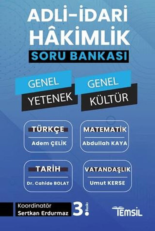 Adli- İdari Hakimlik Genel Yetenek - Genel Kültür Soru Bankası | Temsil Kitap (Ciltsiz)