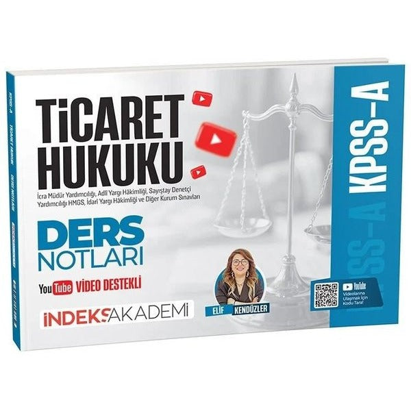 2026 KPSS A Grubu Ticaret Hukuku Video Ders Notları | İndeks Akademi (İnce Kapak)