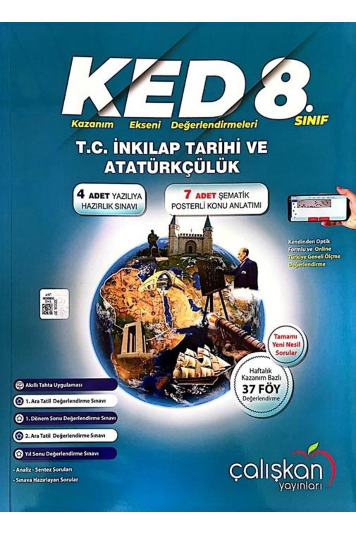 Çalışkan 8. Sınıf KED İnkılap Tarihi Ve Atatürkçülük kitap kapağı
