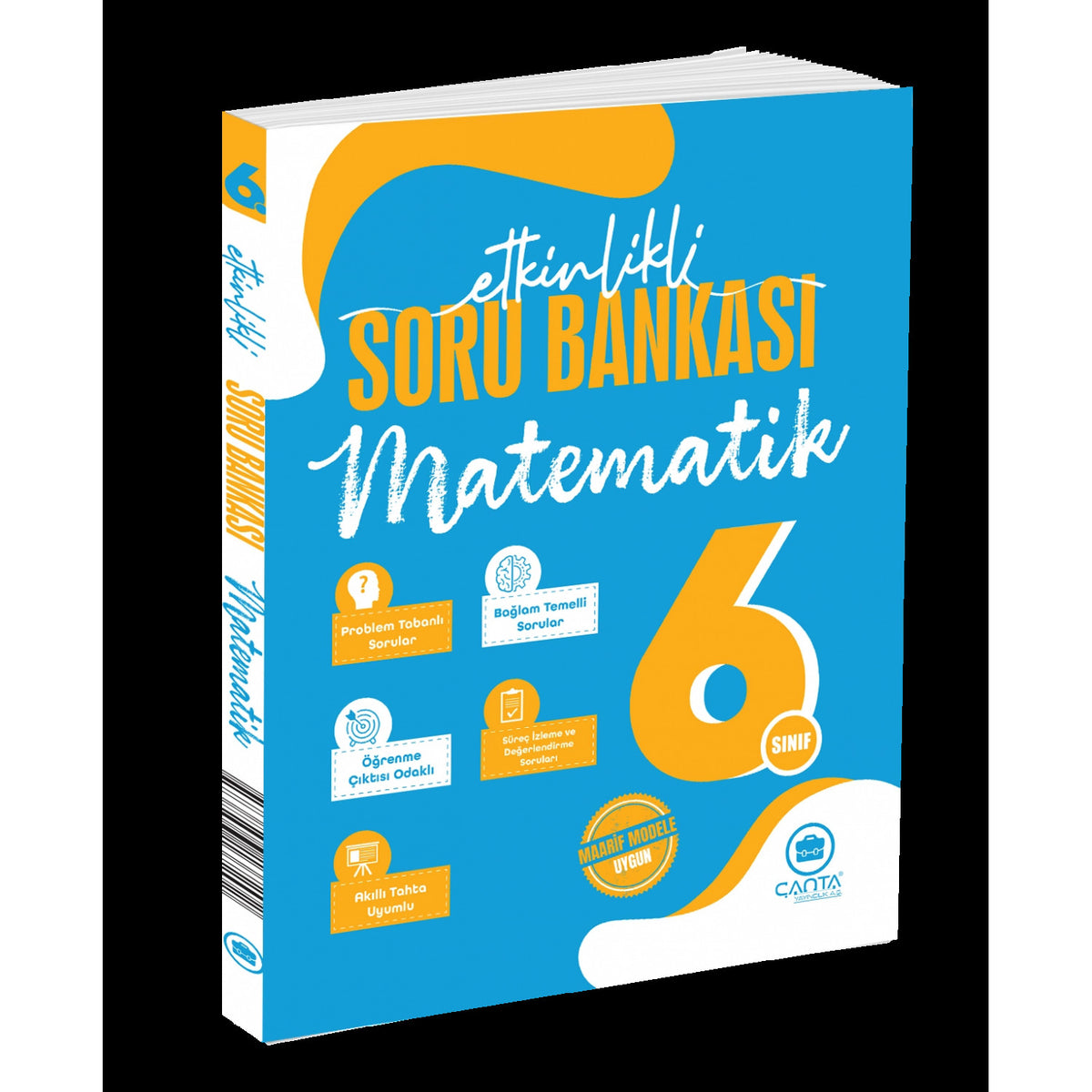 Çanta 6.Sınıf Matematik Etkinlikli Kazanım Soru Bankası Maarif Model kitap kapağı