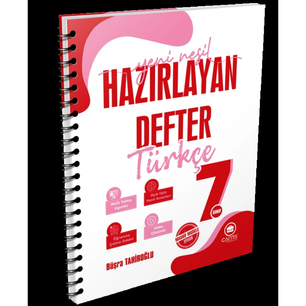 Çanta Yayınları 7. Sınıf Türkçe Hazırlayan Defter Maarif Model kitap kapağı