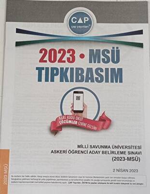 2023 MSÜ Tıpkı Basım Milli Savunma Üniversitesi Askeri Öğrenci Aday Belirleme Sınavı - Kolektif kitap kapağı
