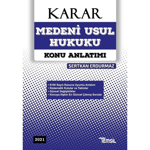 Karar Medeni Usul Hukuku Konu Anlatımı | Temsil Kitap (Ciltsiz)