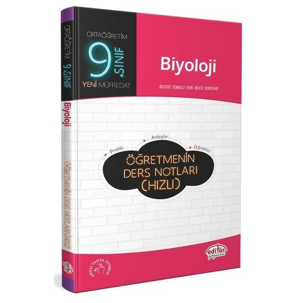 9.Sınıf Biyoloji Öğretmenin Ders Notları - Hızlı | Editör (İnce Kapak)