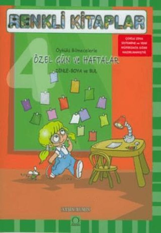 Renkli Kitaplar - 4 Öykülü Bilmecelerle Özel Gün ve Haftalar Dinle Boya ve Bul | Angora Kitapları (Ciltsiz)