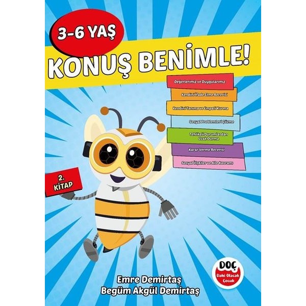 Konuş Benimle! 3 - 6 Yaş 2. Kitap | Dahi Olacak Çocuk Yayınları (İnce Kapak)