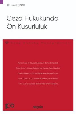 Ceza Hukukunda Ön Kusurluluk - İsmail Çınar kitap kapağı