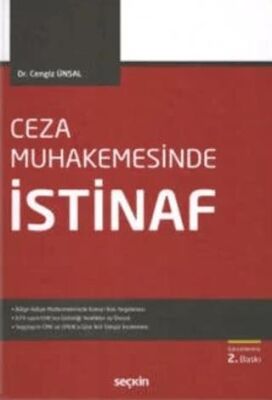 Ceza Muhakemesinde İstinaf - Cengiz ÜNSAL kitap kapağı