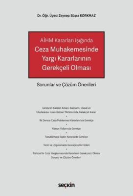 Ceza Muhakemesinde Yargı Kararlarının Gerekçeli Olması - Zeynep Büşra Korkmaz kitap kapağı