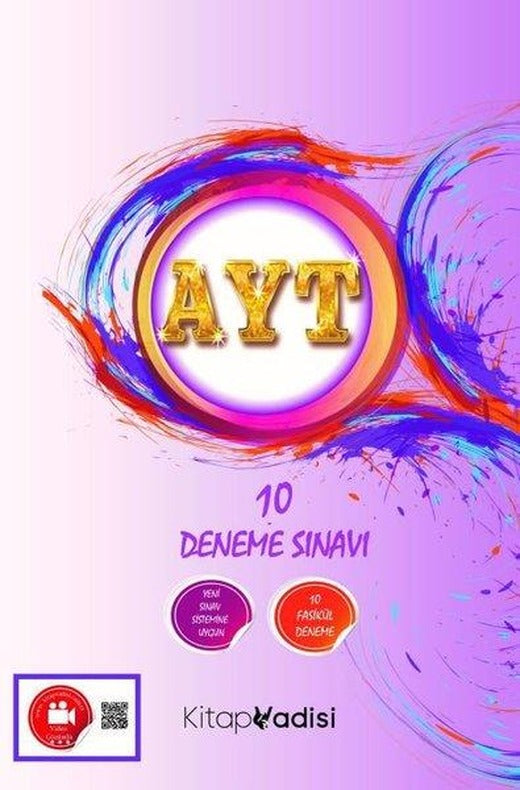AYT 10 Deneme Sınavı - Video Çözümlü | Kitap Vadisi Yayınları (İnce Kapak)