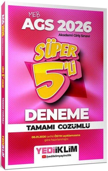 2026 MEB AGS Tamamı Çözümlü Süper 5'li Deneme | Yediiklim Yayınları (İnce Kapak) - Resim 1