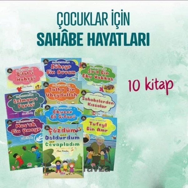 Çocuklar için Sahabe Hayatları Seti-10 Kitap Takım - Cuma Karakoç kitap kapağı