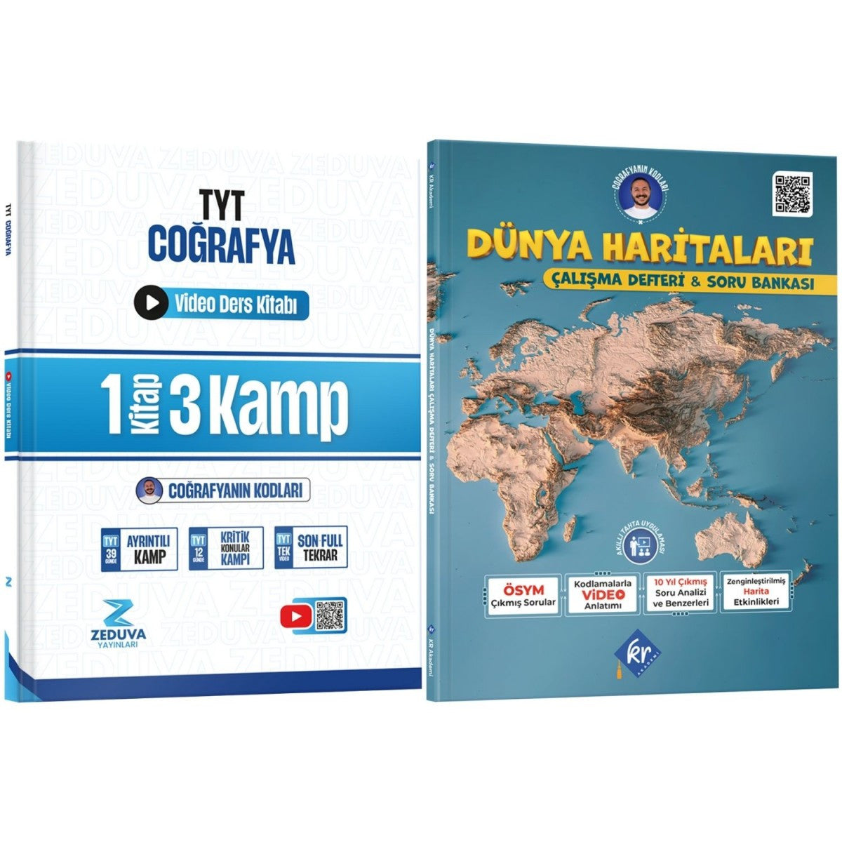 Coğrafyanın Kodları TYT Coğrafya Kamp Kitabı ve Coğrafyanın Kodları Dünya Haritaları Çalışma Defteri kitap kapağı