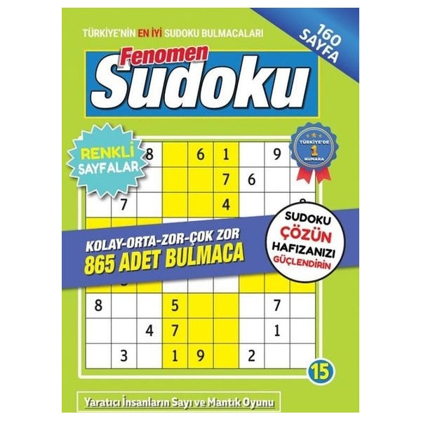 Fenomen Sudoku Bulmaca - 15 | Maxı Yayıncılık (İnce Kapak )